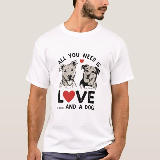 Love Dog Life T-shirt (Voorkant)