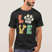Love Dog Miniature Schnauzer Dog Lover Dog Breed  T-shirt (Voorkant)
