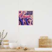 Love Dog Mum Roze Paarse Poster (Keuken)