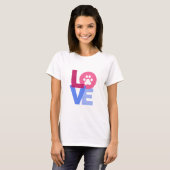 LOVE Dog Paw T-shirt (Voorkant volledig)