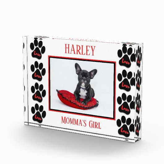 Love Dog Paws Horizontal Block Photoblock Fotoblokken (Rechts)