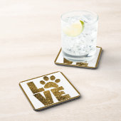 Love Dog Paws Pet Bier Onderzetter (Rechterzijde)