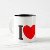 Love Dog Tweekleurige Koffiemok (Voorkant links)