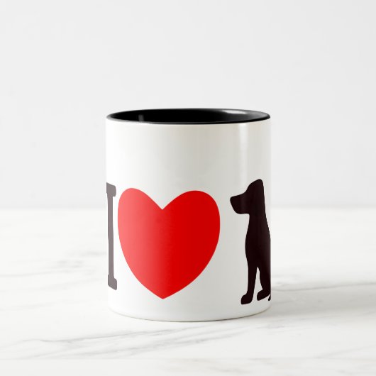 Love Dog Tweekleurige Koffiemok (Center)