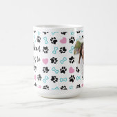 Love dogs Custom Name Photo Mug Gift Koffiemok (Center)