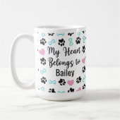 Love dogs Custom Name Photo Mug Gift Koffiemok (Links)
