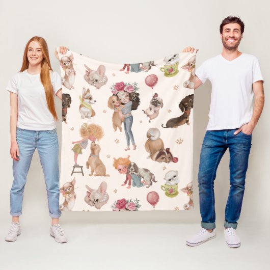 Love Dogs Fleece Deken (In situ)