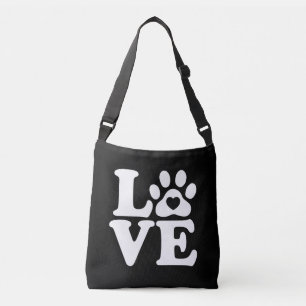 Love Dogs Paw Print Crossbody Tas
