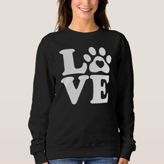 Love Dogs Paw Print Trui (Voorkant)