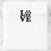 Love Dogs Paw Print Vierkante Sticker (Tas)