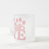 Love Dogs Perzonalized Matglas Koffiemok (Voorkant links)