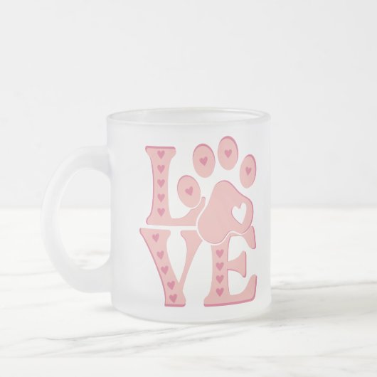 Love Dogs Perzonalized Matglas Koffiemok (Links)