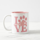 Love Dogs Perzonalized Tweekleurige Koffiemok (Links)