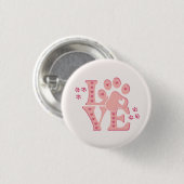 LOVE Dogs Ronde Button 3,2 Cm (Voorkant /achterkant)