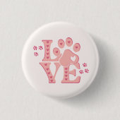 LOVE Dogs Ronde Button 3,2 Cm (Voorkant)