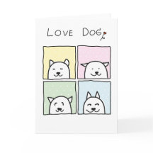 "Love Dogs" Wenskaart voor geliefde.