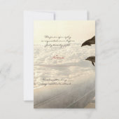 Love Dolphins - bruiloft RSVP Kaartje (Achterkant)