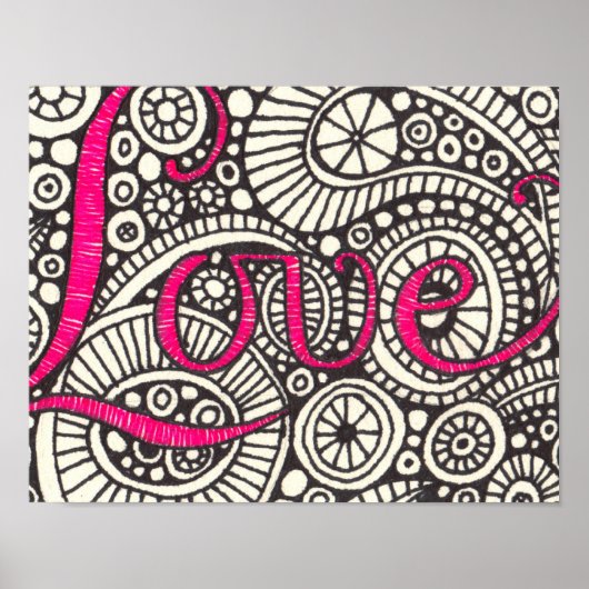 Love Doodle Art Print (Voorkant)