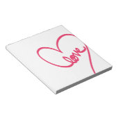 Love Doodle Design with Heart Notitieblok (Schuin)