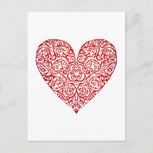 Love Doodle Heart Abstract Art, No 02 Briefkaart (Voorkant)
