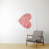 Love Doodle Heart Abstract Art, No 02 Wandkleed (In Situ (horizontaal))