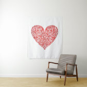 Love Doodle Heart Abstract Art, No 02 Wandkleed (In situ)