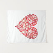 Love Doodle Heart Abstract Art, No 02 Wandkleed (Voorkant (horizontaal))