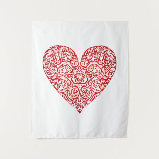 Love Doodle Heart Abstract Art, No 02 Wandkleed (Voorkant)