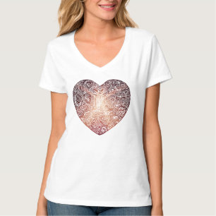 Love Doodle Heart Abstracte Art T-shirt