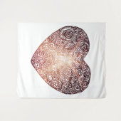 Love Doodle Heart Abstracte Art Wandkleed (Voorkant (horizontaal))