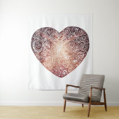 Love Doodle Heart Abstracte Art Wandkleed (In situ)