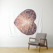 Love Doodle Heart Abstracte Art Wandkleed (In Situ (horizontaal))