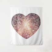 Love Doodle Heart Abstracte Art Wandkleed (Voorkant)