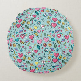 Love Doodle Tapestry Rond Kussen