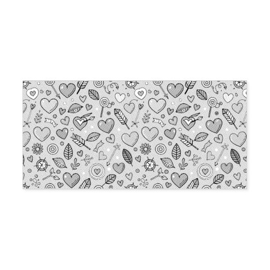 Love Doodle Tapestry Zelfinktende Stempel (Design)