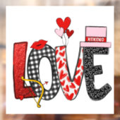 Love Doodle, Valentijnsdag Raamsticker (Vel 2)
