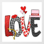 Love Doodle, Valentijnsdag Raamsticker (Vel)