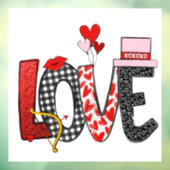 Love Doodle, Valentijnsdag Raamsticker (Vel 3)