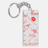 Love Doodles Sleutelhanger (Voorkant Links)