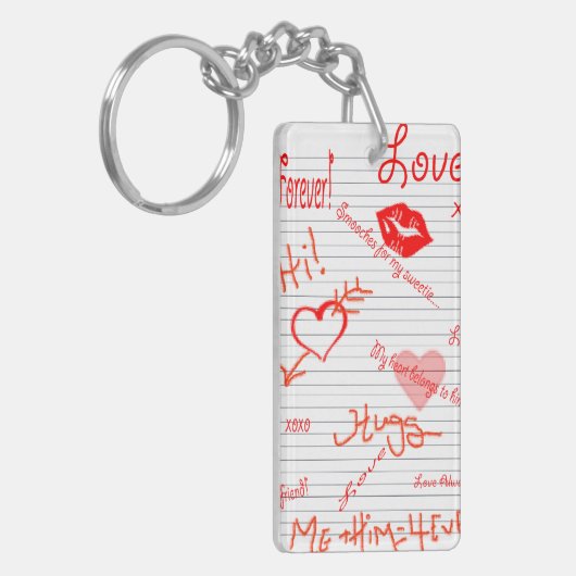 Love Doodles Sleutelhanger (Voorkant Links)