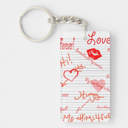 Love Doodles Sleutelhanger (Voorkant)