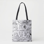 Love Doodles Tote Bag (Voorkant)