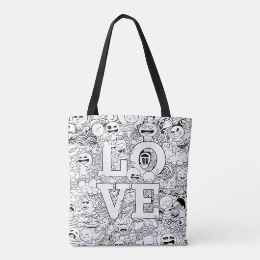 Love Doodles Tote Bag (Achterkant)