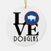 LOVE Douglas Wyoming Keramisch Ornament (Voorkant)