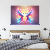 Love Dove Birds Canvas Afdruk (Insitu (Slaapkamer))