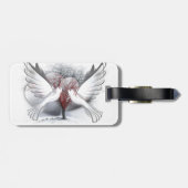 Love Doves Bagagelabel with Leather Strap (Achterkant horizontaal)