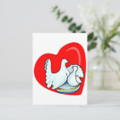 Love Doves Briefkaart (Staand voorkant)