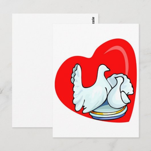 Love Doves Briefkaart (Voorkant / Achterkant)