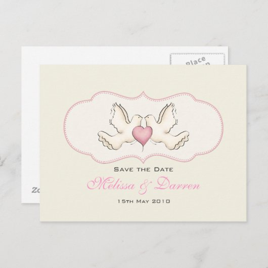 Love Doves Briefkaart (Voorkant / Achterkant)