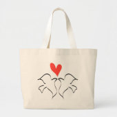 Love Doves Grote Tote Bag (Voorkant)